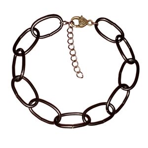 Big Hardware Choker Black Chain Necklace Goth Grunge Biker Punk Thick Handmade